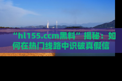 “hl155.ccm黑料”揭秘:如何在热门线路中识破真假信息