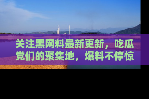 关注黑网料最新更新，吃瓜党们的聚集地，爆料不停惊喜连连！