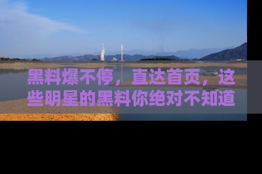 黑料爆不停，直达首页，这些明星的黑料你绝对不知道！