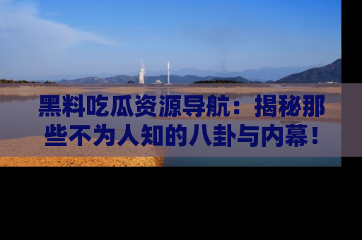 黑料吃瓜资源导航：揭秘那些不为人知的八卦与内幕！