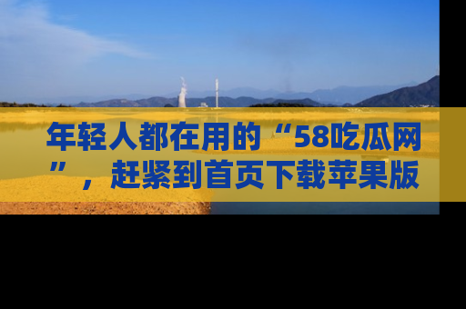 年轻人都在用的“58吃瓜网”,赶紧到首页下载苹果版吧!
