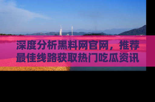 深度分析黑料网官网，推荐最佳线路获取热门吃瓜资讯