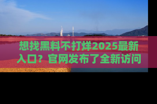 想找黑料不打烊2025最新入口?官网发布了全新访问指南!