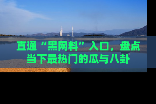 直通“黑网料”入口,盘点当下最热门的瓜与八卦