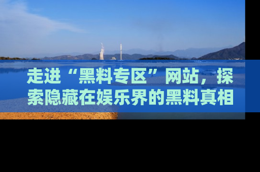 走进“黑料专区”网站,探索隐藏在娱乐界的黑料真相